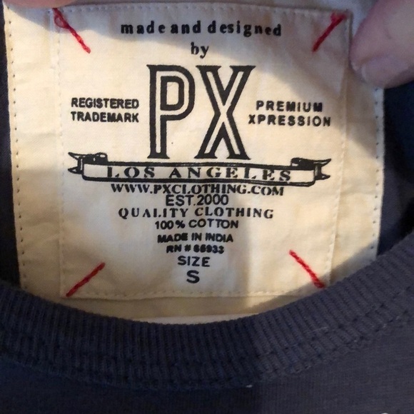 PX tshirt. S sleeves, pullover, denim blue. Small - Picture 4 of 6